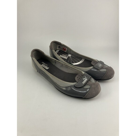 Puma Eco Ortholite Gray Womans Ballet Flats Slip On Shoes Womans Size 7 - Picture 2 of 10